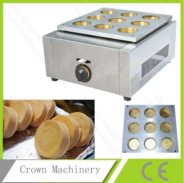 Commercial Use Nonstick Pancakes 9 Holes Maker Machine;gas Red Bean
