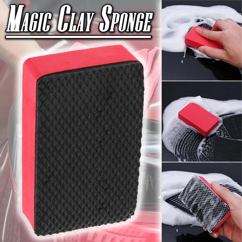 

Magic Clay Sponge Cleaning Brush Bar Car Pad Block Cleaning Eraser Wax Polish Pad Tool Dirt Removal Car Cleaning Brush