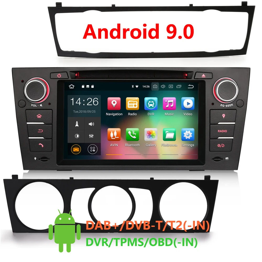 Erisin ES4867B 7 &quotAndroid 9 0 автомобильный мультимедийный плеер навигация GPS DVD