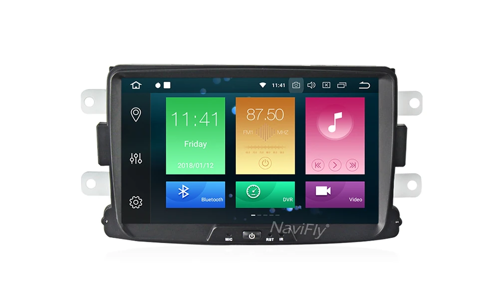 Perfect NaviFly 4GB+32GB 8"HD Android8.0 Eight core car radio player gps navigation for Lada Xray 2/Dacia/Duster/Logan/Sandero 12