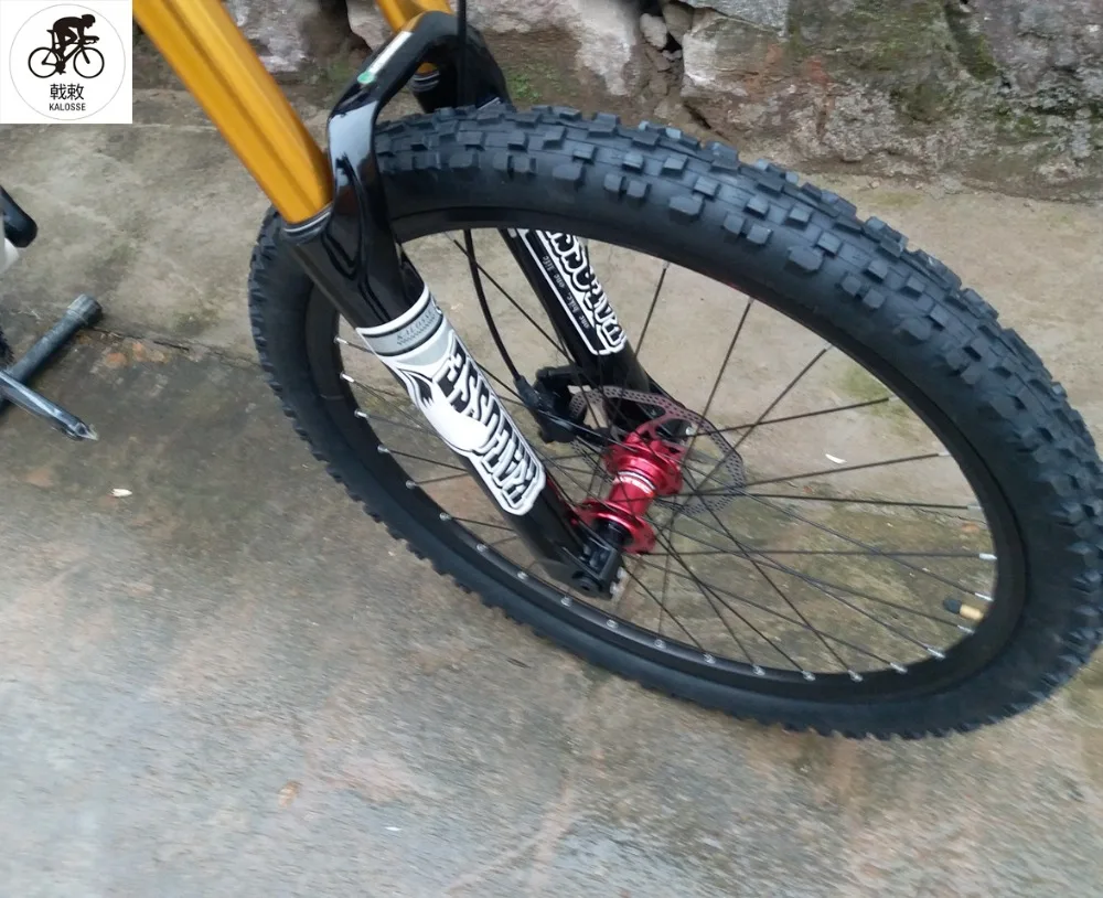 Cheap Kalosse  full suspension bicycle  30  speed Hydraulic brakes   M610   mountain bicycle Downhill DH mountain bike 26*2.35inch 35