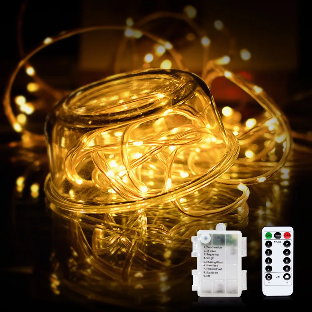 Festoon Led Light Solar Powered 10M String Lights Waterproof Christmas