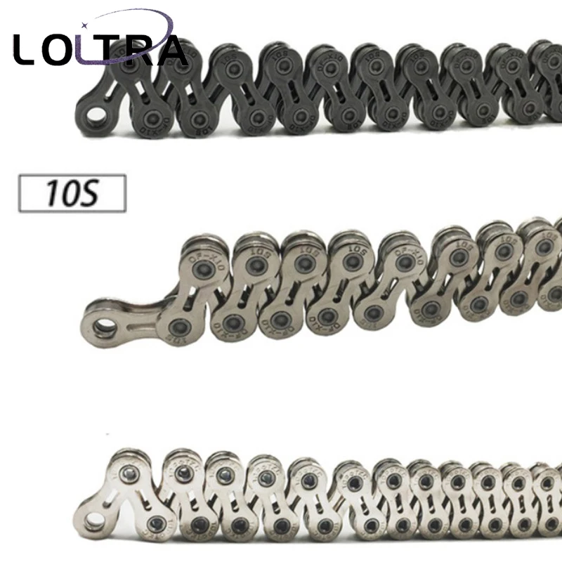 LOLTRA 116 Links Bike Chains Cycle Derailleur Chain 10s 30s 10 Speed
