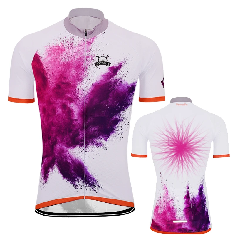 purple cycling jersey men's