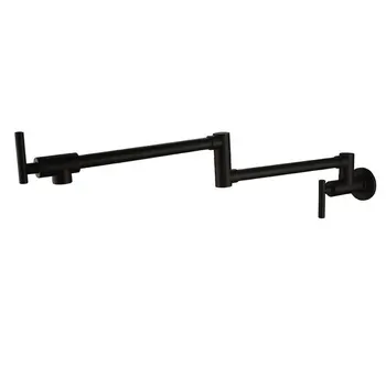 

MTTUZK Black Brass Kitchen Folding Faucet Deck Mounted 360 Degree Rotating Vegetable Bowl Faucet hot&cold Mixer Taps