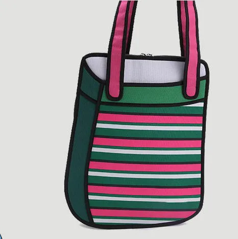 

New Fashion 3D Children Bags!Hot School Bag 3D Drawing Cartoon Comic Handbag Lady Shoulder Bag Messenger Top Nylon bag Kids Gift