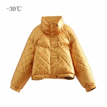 Женская зимняя парка золотистого цвета с бриллиантами, серебристые яркие пальто для женщин, стеганые куртки из анорака, пуховые пальто, женская верхняя одежда, Feminino