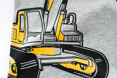 ZSIIBO/Летняя футболка; Одежда для мальчиков и девочек; детская одежда с рисунком большого трактора; модная детская хлопковая футболка с короткими рукавами