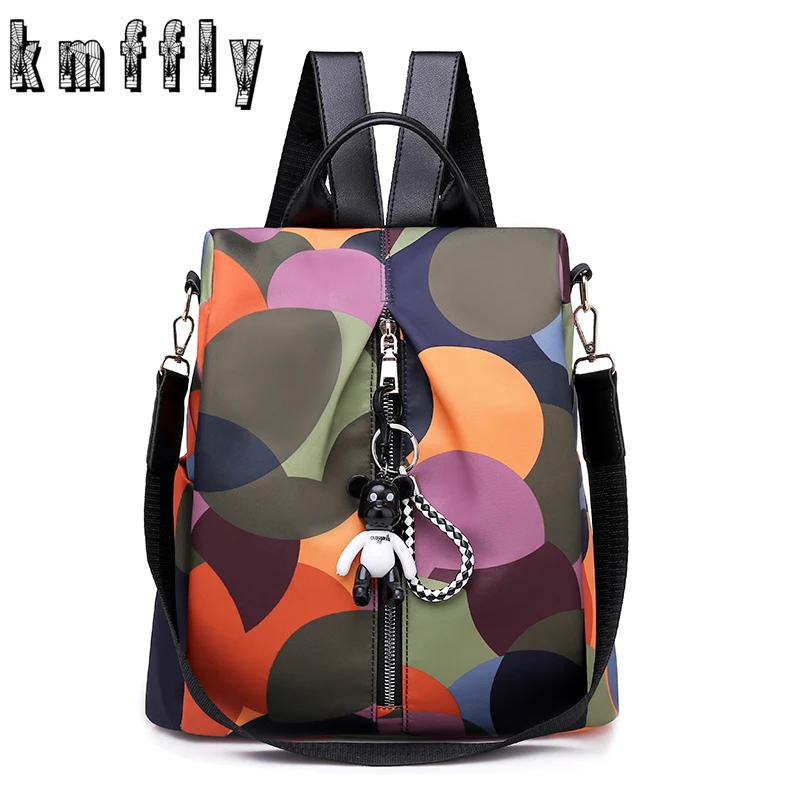 

Korean Fashion Anti-theft School Bag for Girls Multifunction Waterproof Women's Backpack Simple Shoulder Bags for Women 2019