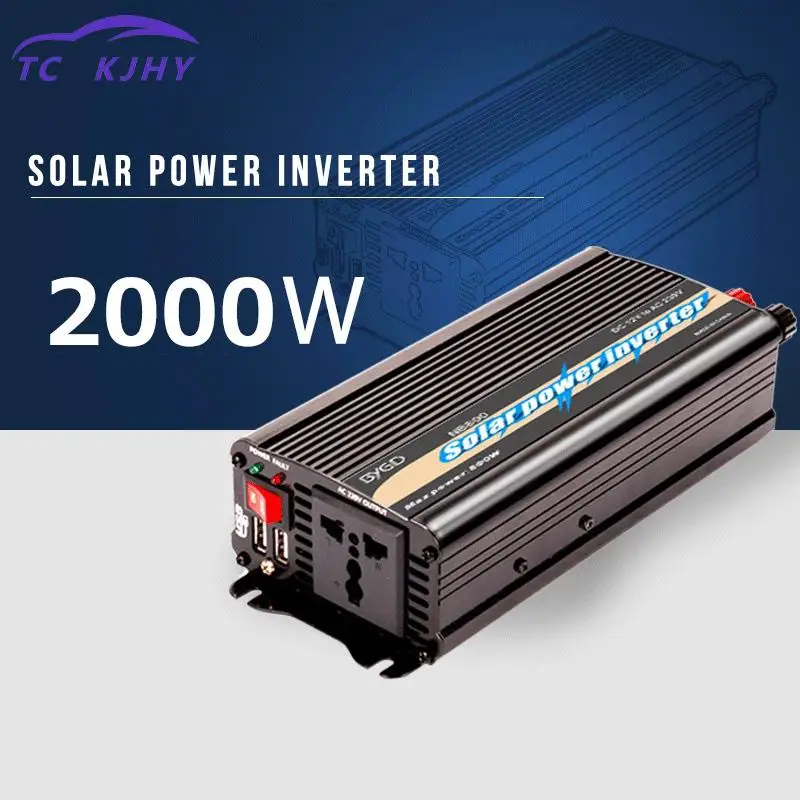 

2018 Car Converter Charger Car Inverter 2000w Dual Socket With Usb Port Charger Veicular Car Power Inverters Grid Tie Inversor