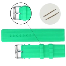 24 мм специальные элегантный Aqua Цвет желе силиконовые резины девушек Смотреть полоса ремни WB1071I24JB