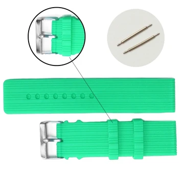 

24mm Special Elegant Aqua Color Silicone Jelly Rubber Ladies Girls Watch Band Straps WB1071I24JB
