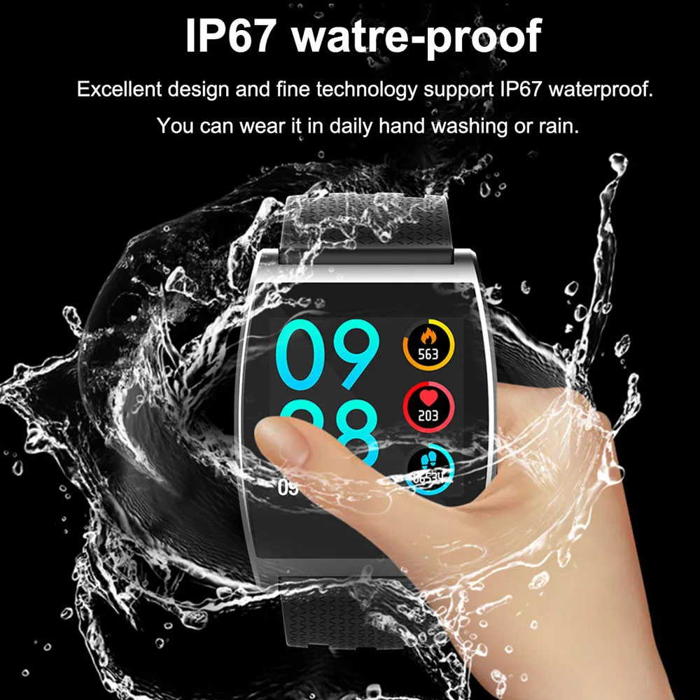 New Ergonomic design Men Women Fitness Waterproof index Smart Color Screen Calorie Exercise Heart Rate Pedometer Smart Watch