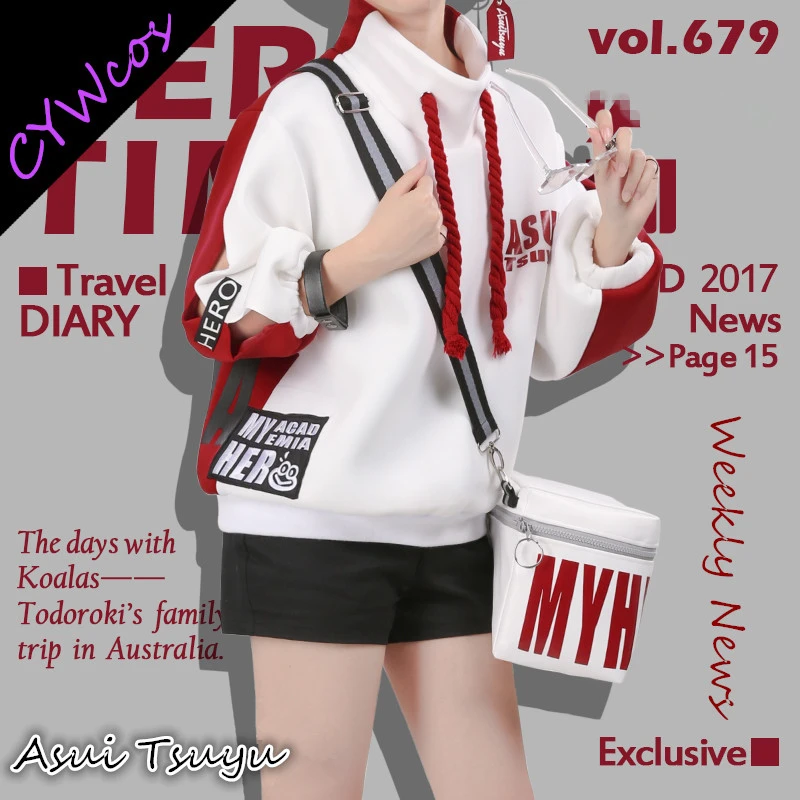 Костюм для косплея из аниме My Hero academic Weekly News Asui Tsuyu OCHACO URARAKA химико Тога