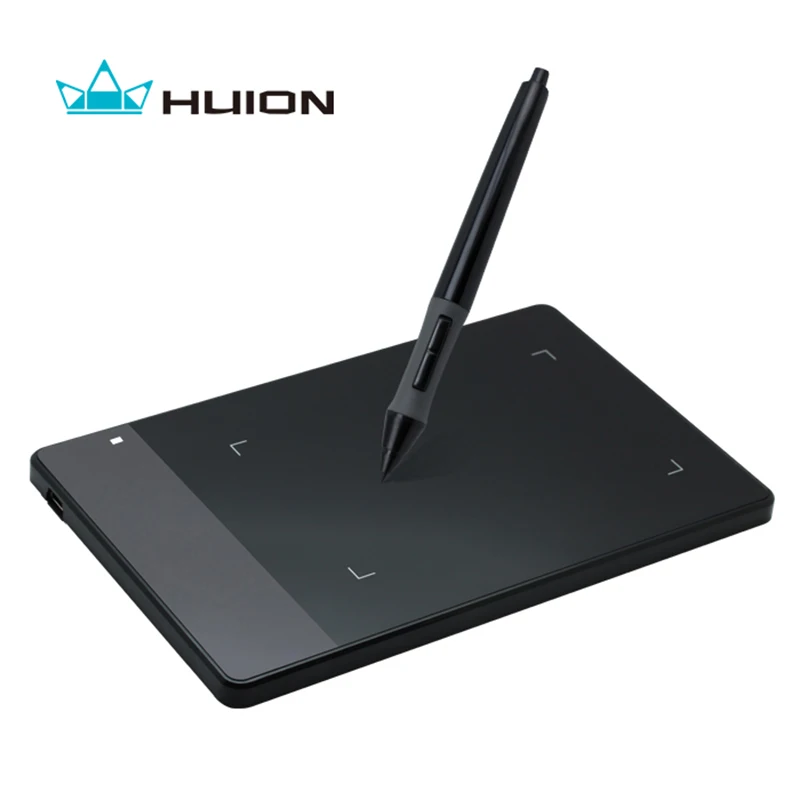 HUION 420 цифровой графический планшет для рисования(идеально подходит для osu) планшет ручка для подписи под давлением с десятью перьями черного и белого цвета