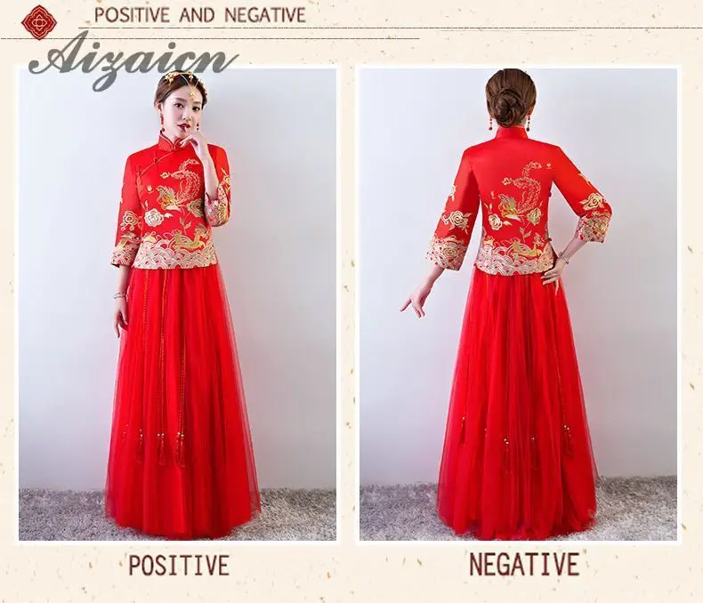 DE BODA rojo Qipao Формальные традиционные Чино satinado Vestido Cheongsam современный Восточный bata vestidos de fiesta Китай mucho