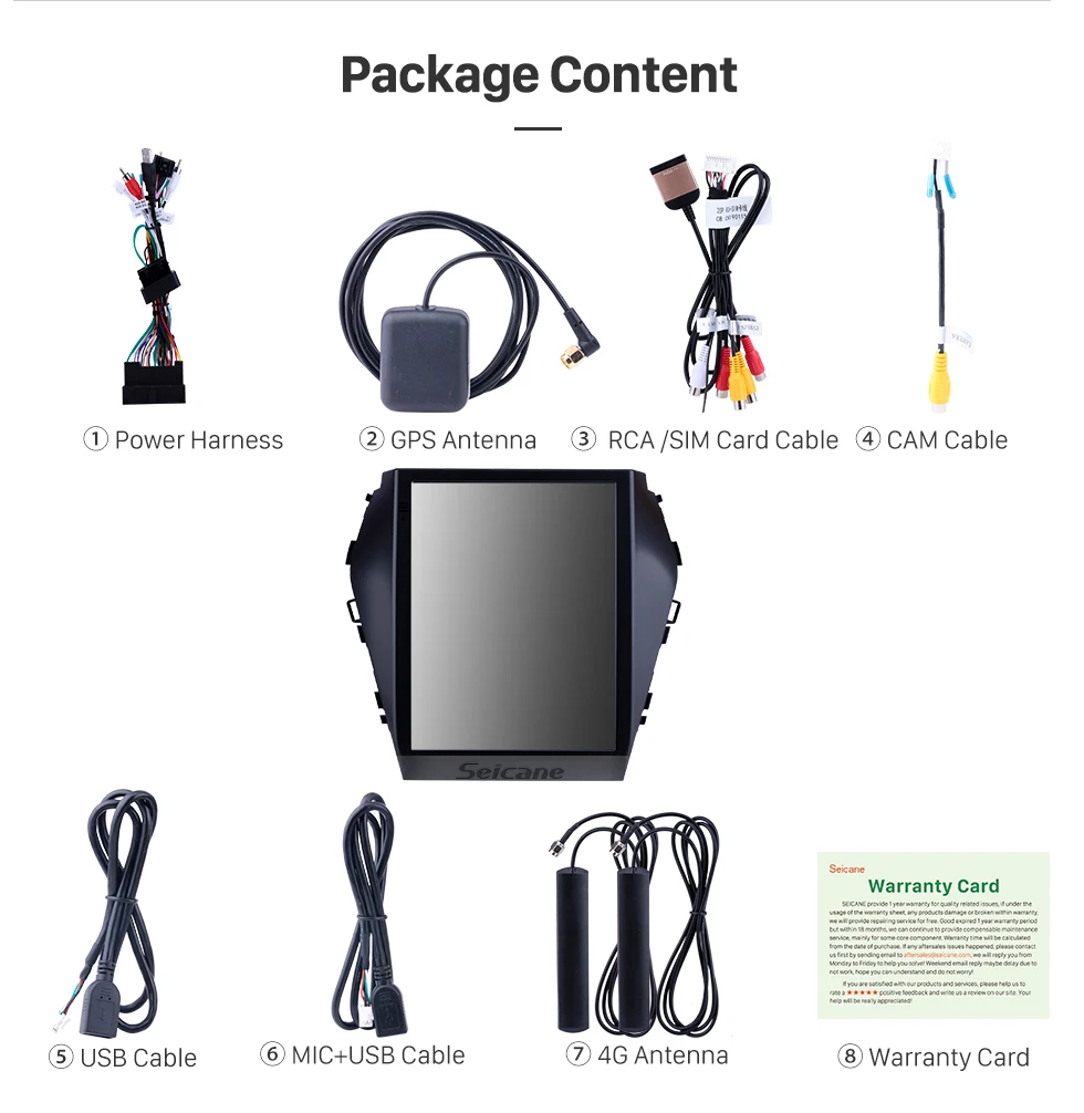 Flash Deal Seicane Car Multimedia Player For 2015 2016 2017 Hyundai Santafe IX45 9.7 inch Android 6.0 GPS Navigation Radio Mirror link 20