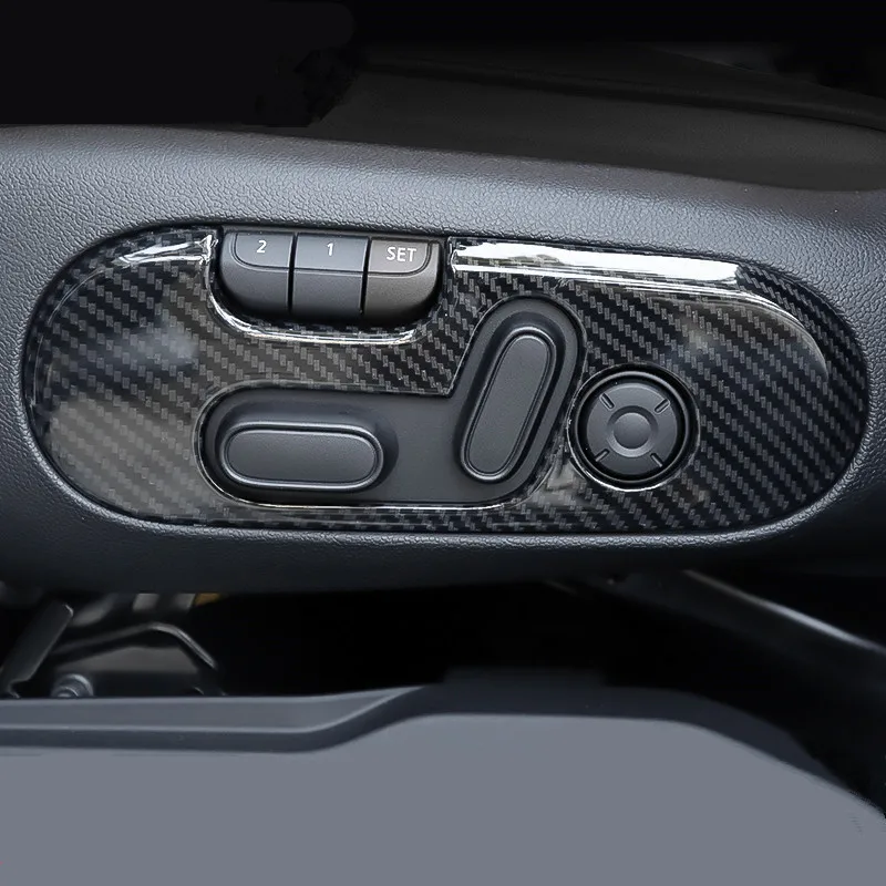 

Carbon Fiber Printed Car Electric Seat Control Switch Panel Cover Trim Sticker for Mini Cooper Countryman F60 Stainless Steel