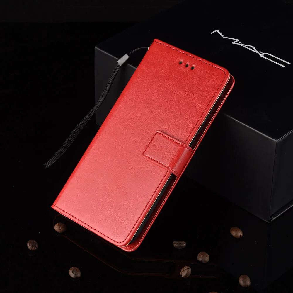 Для ASUS ZenFone 4 Selfie Lite ZB553KL ZD553KL флип-чехол для телефона кожаный чехол X00LDA X00LDB ZB ZD 553 KL ударопрочный кошелек с подставкой - Цвет: Red
