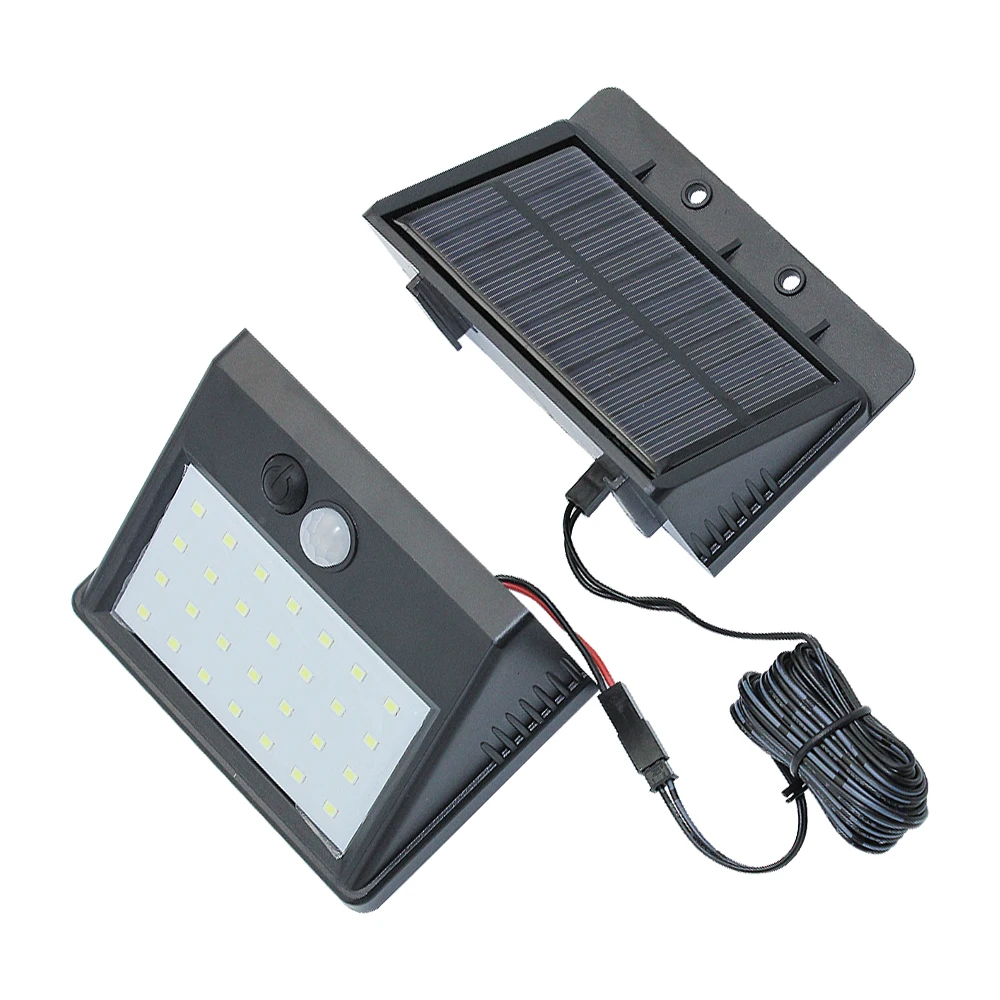 Extérieur 28 LED Lampe Solaire Séparable 3 modes Étanche capteur DE Mouvement PIR Luz Solaire Applique murale Pour La Maison Jardin Décoration De Rue