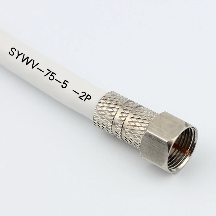 Cable-TV-connector-F-plug-metric-SYWV75-5-two-shield-screw-connector