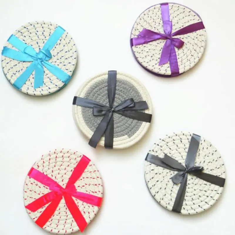 

3 Pcs Pot Holders Set Trivets Set Cotton Thread Weave Hot Pot Holders Set Stylish Coasters Hot Pads Hot Mats Spoon Rest For Cook