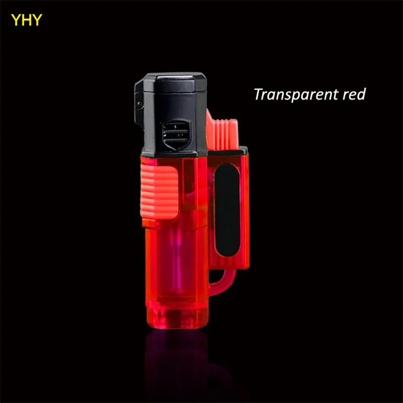 Refillable Butane Gas Windproof 4 quad Torch lighter Blue Flame Cigar Cigarette Lighters Cigar Punch04_