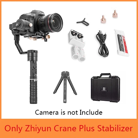 Zhiyun Crane Plus 3-осевая 3-осевой Карманный стабилизатор для всех моделей DSLR беззеркальных Canon 5D2/5D3/5D4 компактная цифровая однообъективная зеркальная Камера - Цвет: Only zhiyun plus