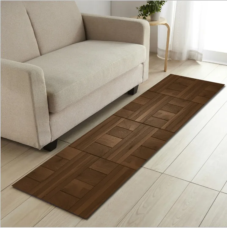 

Kitchen Floor Mat Non-slip Modern Carpet For Living Room Wood Painting Sofa Mat Bedroom Rug Bedside Mats