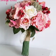 Невесты цветок букеты для свадебных букетов Красочный Букет невесты высокая моделирования свадебные цветы букет Mariage