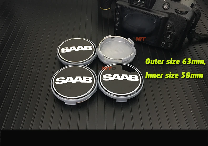 Emblema do Carro Adesivos para Saab Cubo de Roda Aro do Carro Estilo Logotipo Emblema Roda Hub 9-3 9-5 93 95 Tampas 63mm Cubo Automático Tampa 20 Pçs - Set 13 Cheap Emblemas p roda