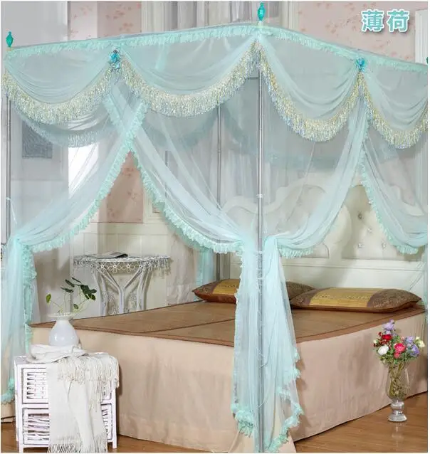 Роскошные противомоскитные сетки с 4 отсеками кронштейном 22 мм|mosquito net|canopy mosquito