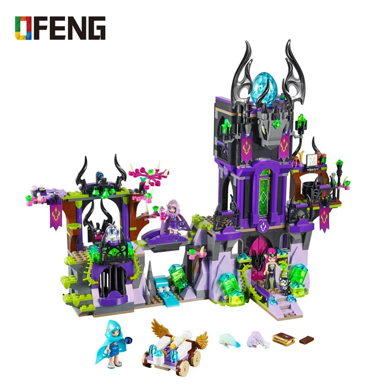 

Elves fairy Ragana's Magic Shadow Castle building Block Compatible figure Bricks Toys girls Toy 41180 gift Children