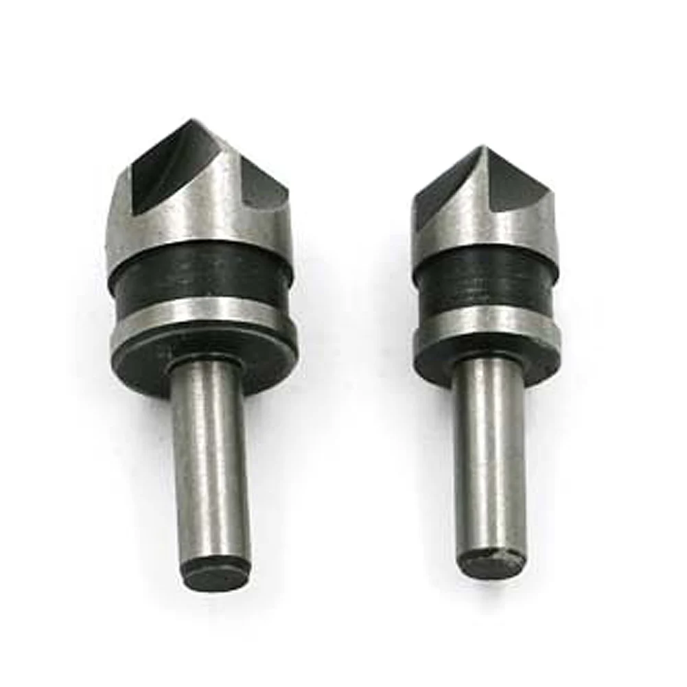 2027Day Delivery Hot 2Pcs 1/4 inch HSS 82 Degree Round Shank 5 Flute