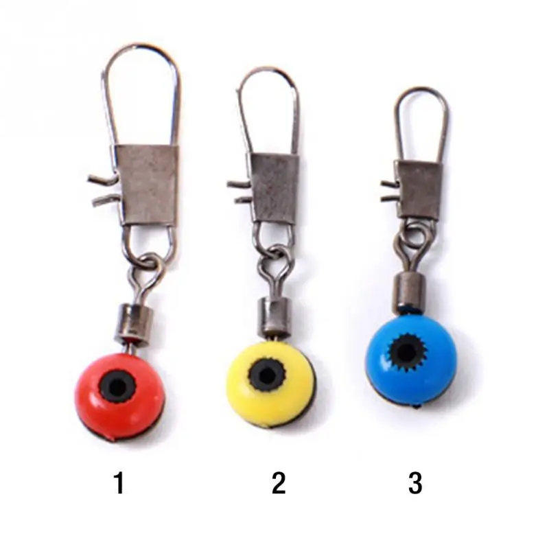 

New 20Pcs/lot Fishing Line to Hook Swivels Shank Clip Connector Interlock Snap Connector Sea Fishing Lure Beans Belt