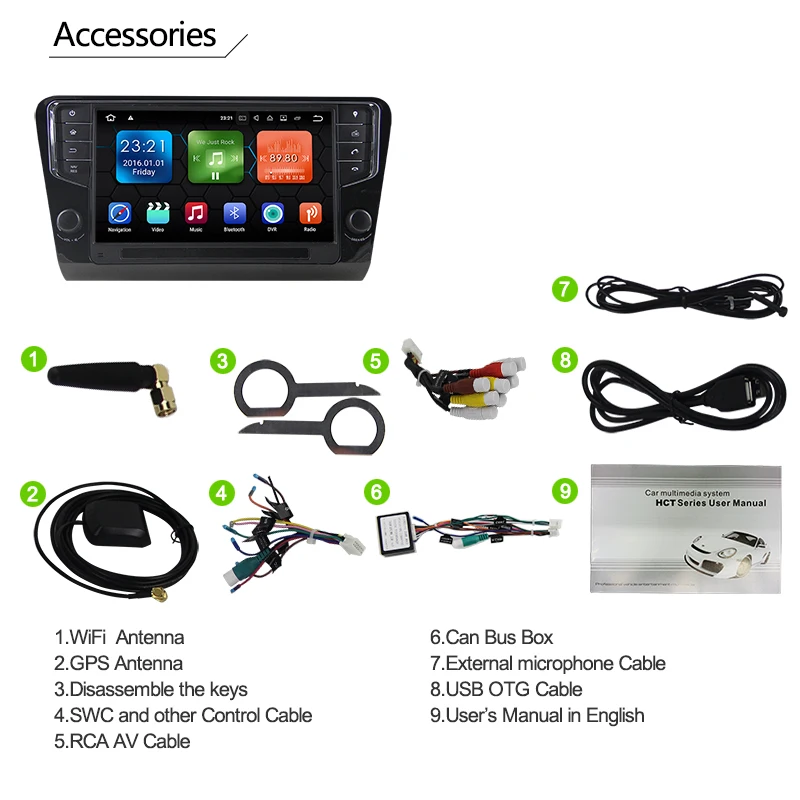Discount Ancluu 4G RAM Android 9.0 9" Car DVD Player For Skoda Octavia 2014 2015 2016 2017 Car Radio Stereo GPS with Wifi bluetooth 17