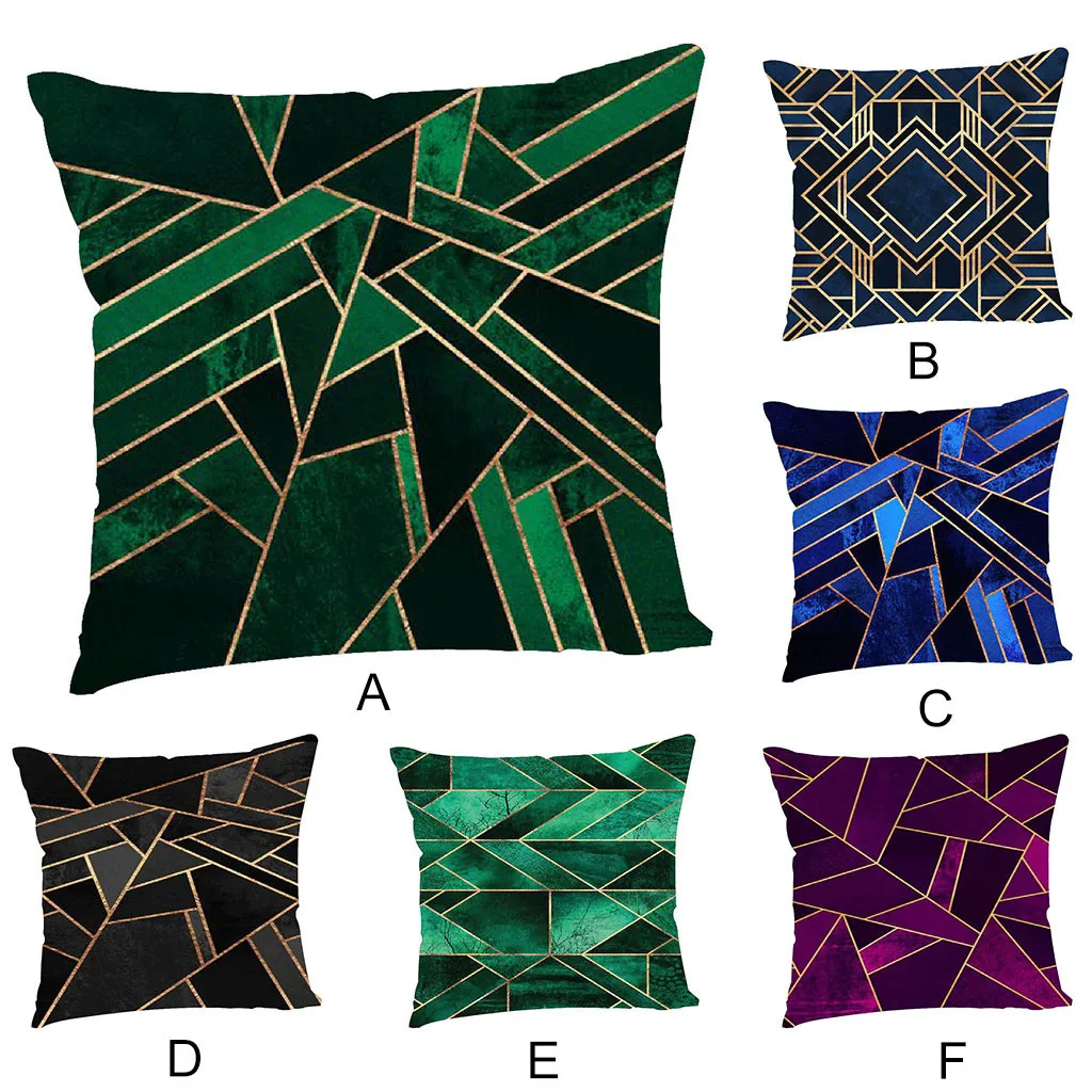 

2019 New Geometric Printed Pillow Case Cover Square 45cm*45cm Polyester Pillowcase Home Decorative z0605#G30