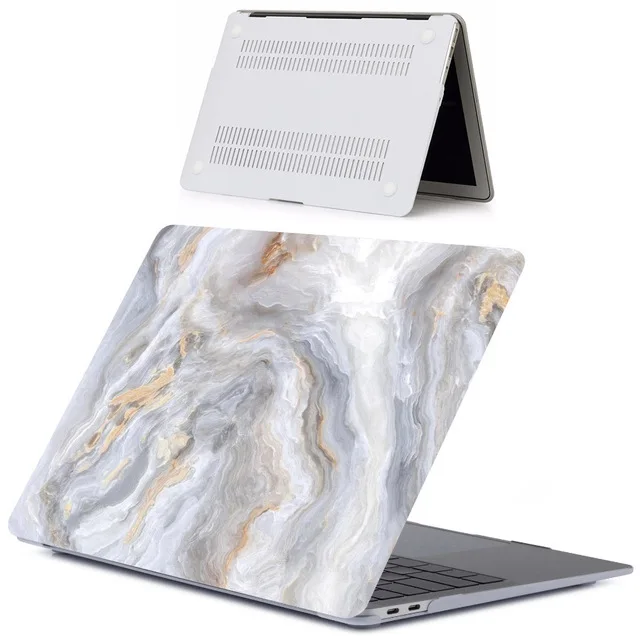 Жесткий чехол для ноутбука с мраморной текстурой для MacBook Air 13 Pro retina 11 12 13,3 15,4 чехол для Mac book Pro 13 15 touchbar cas - Цвет: DLS-13