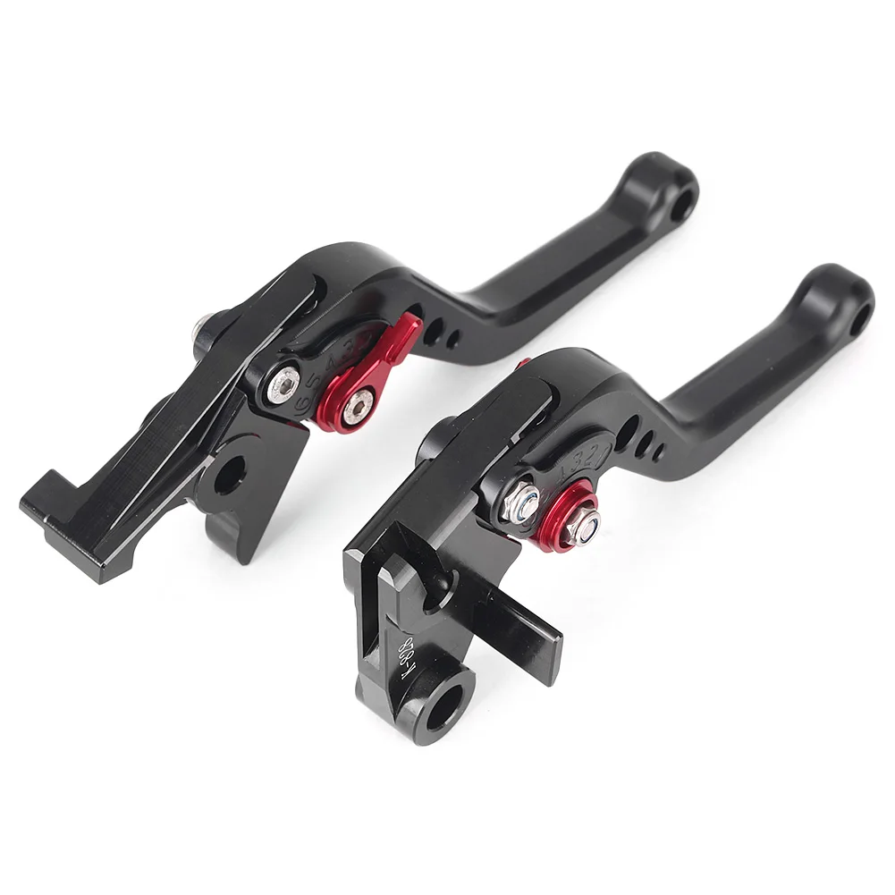 CNC Motorbike Short Adjustable Brake Clutch Levers For Kawasaki Ninja ZX6R ZX636R ZX6RR Z1000 ZX12R ZZR600 ZX9R Motorcycle Spare Parts Accessories Aluminum Alloy, Aftermarket