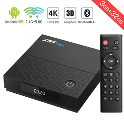 X9T PRO Android 7,1 ТВ Box Amlogic S912 Восьмиядерный Смарт 2,4G/5,8G Dual Band Wi-Fi 1000 M LAN Порты и разъёмы Bluetooth 4,1 4 K/2 K Декодер каналов кабельного телевидения