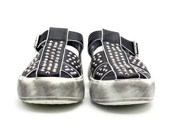Summer outdoor sandals men's breathable rivet rome handmade cow leather men's shoes casual men sandals Summer outdoor sandals men's breathable rivet rome handmade cow leather men's shoes casual men sandals