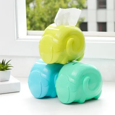 

BF040 Creative Cartoon Desktop sheep baa paper towel drawing living room toilet paper box 19*12*14cm Free shipping