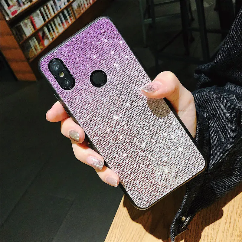 

Gradient Bling Glitter Case For Huawei P20 Lite Pro Soft Silicone Cover For Honor 8 9 Lite 10 V10 V9 8C 7X 8X Y9 2019 Y6 2018