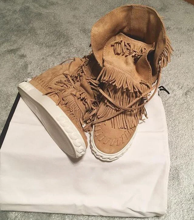 

Ladies Lace Up Increased Heel Casual Shoes Fashion Suede Leather Women Fringe Platform Vulcanize Shoes 2018 High Quality Shoes