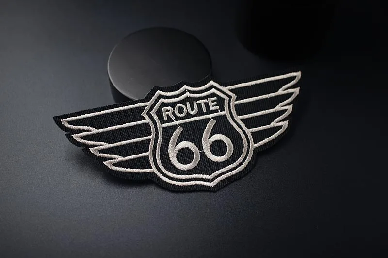 ROUTE 66(Размер: 5,3X11,7 см) DIY ткань утюг на патч вышитая аппликация швейная одежда наклейки аксессуары для одежды