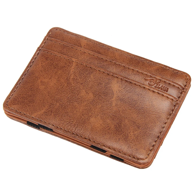 

Aelicy Super Slim Soft Short Wallet Mini Neutral Magic Bifold Purse for Credit Cards Men Women Purse Leather Small Thin