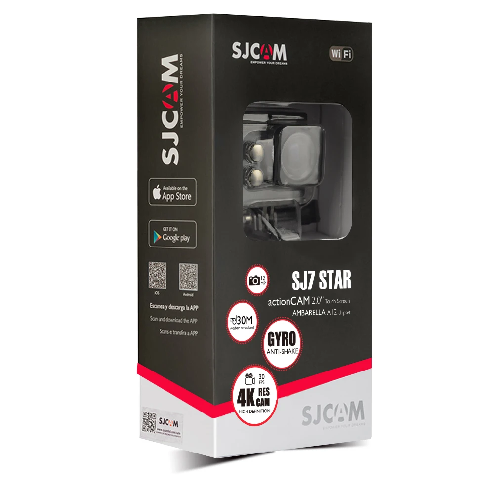 Оригинальная Водонепроницаемая Экшн-камера SJCAM SJ7 Star wifi Ambarella A12S75 4K 30fps Ultra HD 2," с сенсорным экраном и дистанционным управлением для спорта DV