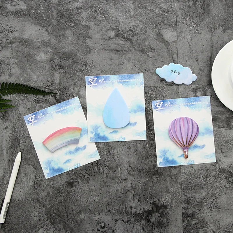 

lovely rainbow ballon memo pad sticky notes paper sticker notepad kawaii stationery pepalaria office school supplies