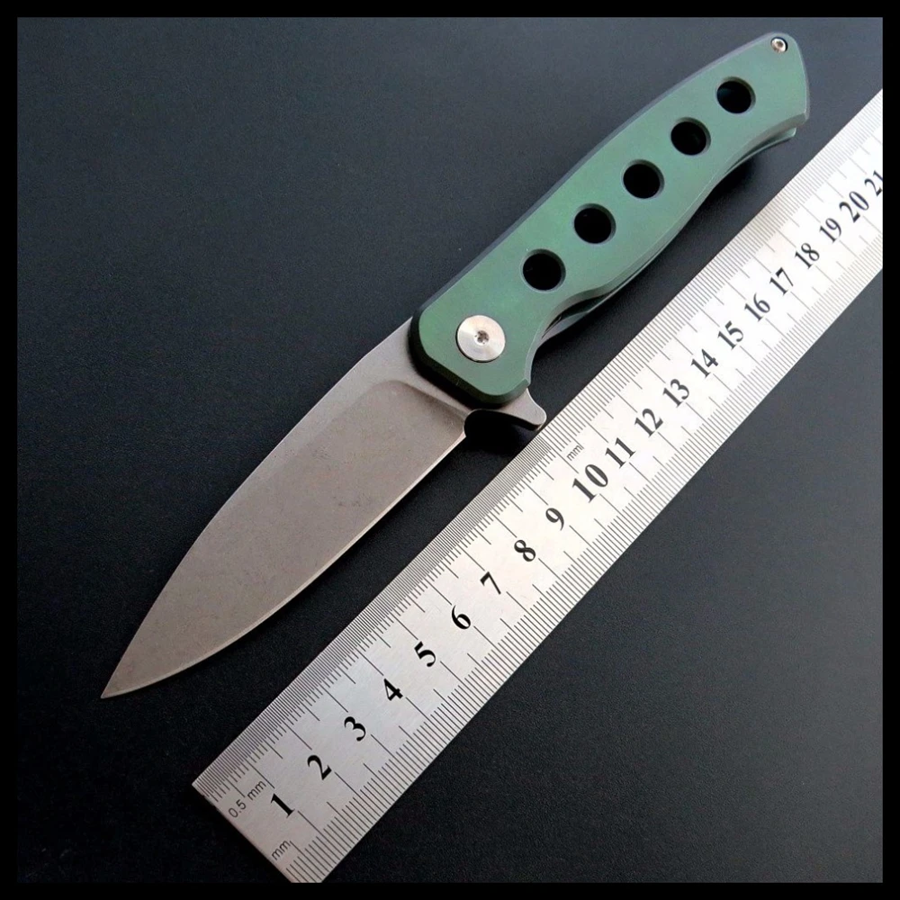 

ZZSQ EF220 Pocket Knife D2 Blade Tactical folding Knives Titanium Handle Knife Outdoor Tool EDC Camping hunting Knife