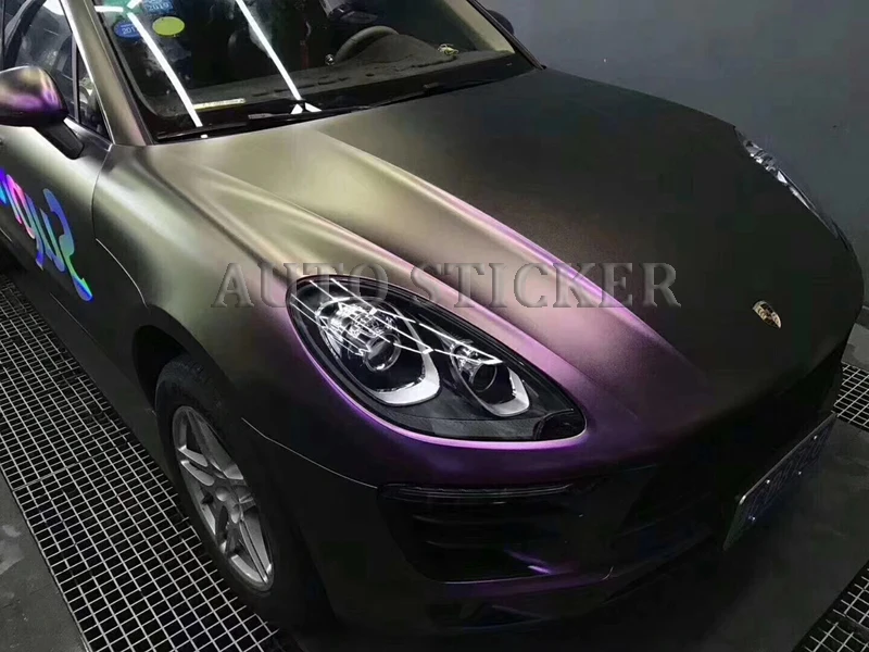 Matte Metallic Chameleon Red To Golden Vinyl Wrap 33